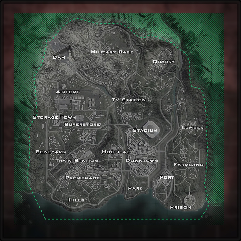 Map of Verdansk — click a point to place your guess